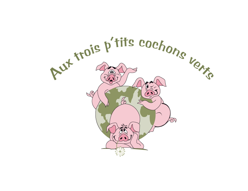 Logo Aux trois p'tits cochons verts