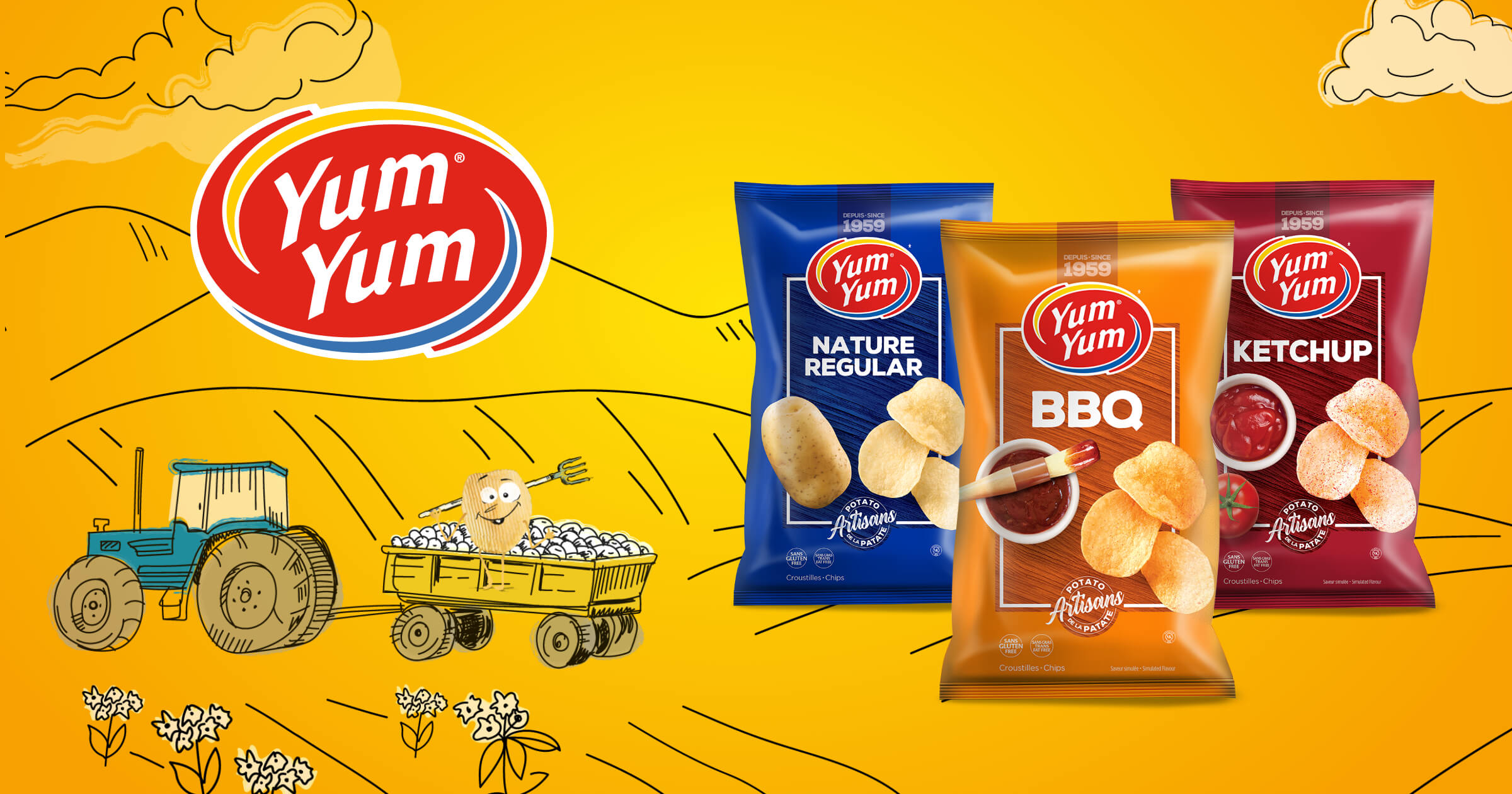 Logo de Croustilles Yum Yum
