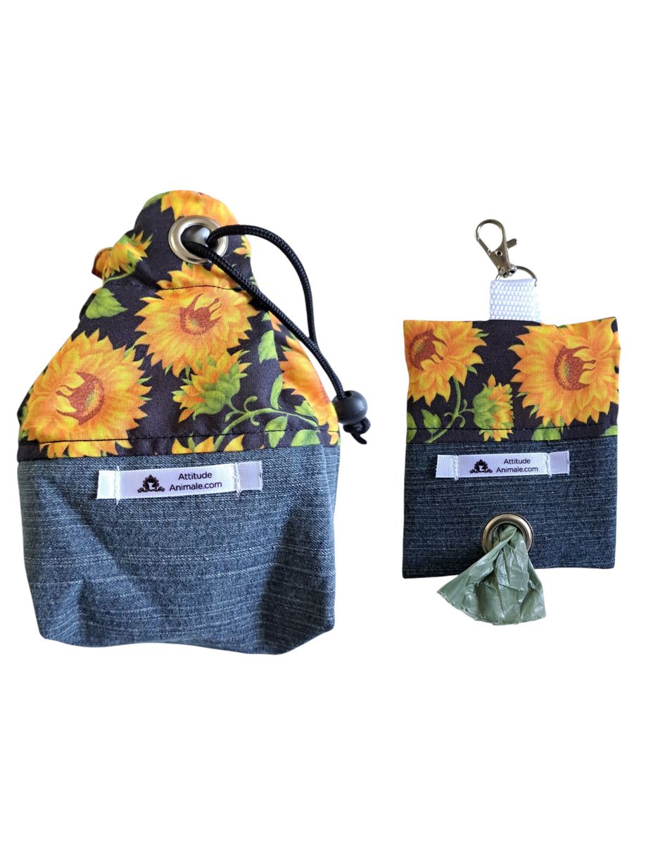 Kit Pochette à gâteries et porte-sacs à déchets pour chien - KPP001