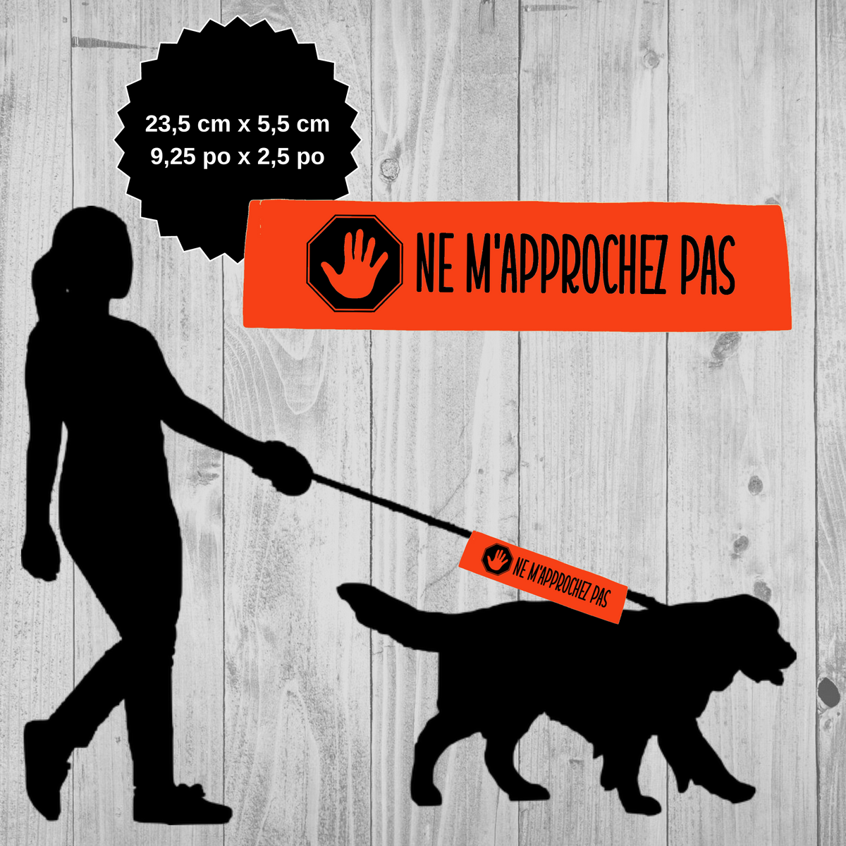 Manchon de laisse NE M'APPROCHEZ PAS pour Chien anxieux réactif