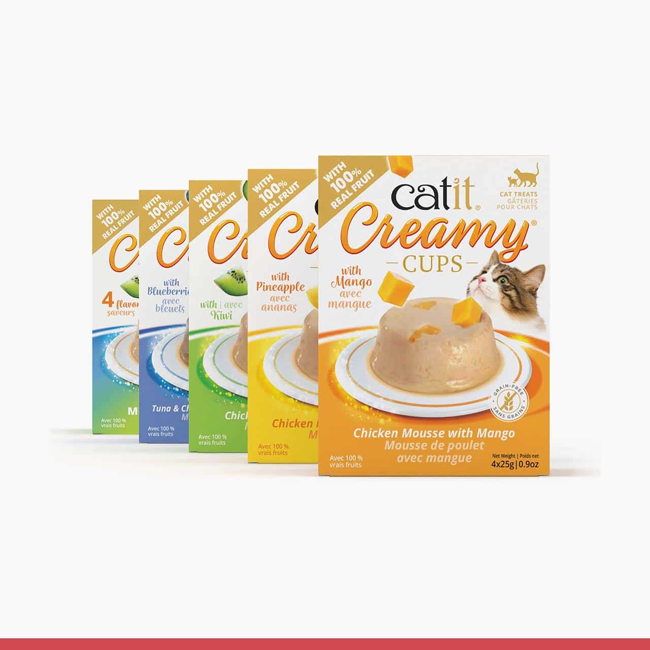 Catit Creamy CupsFour delicious varieties for cats and kittens