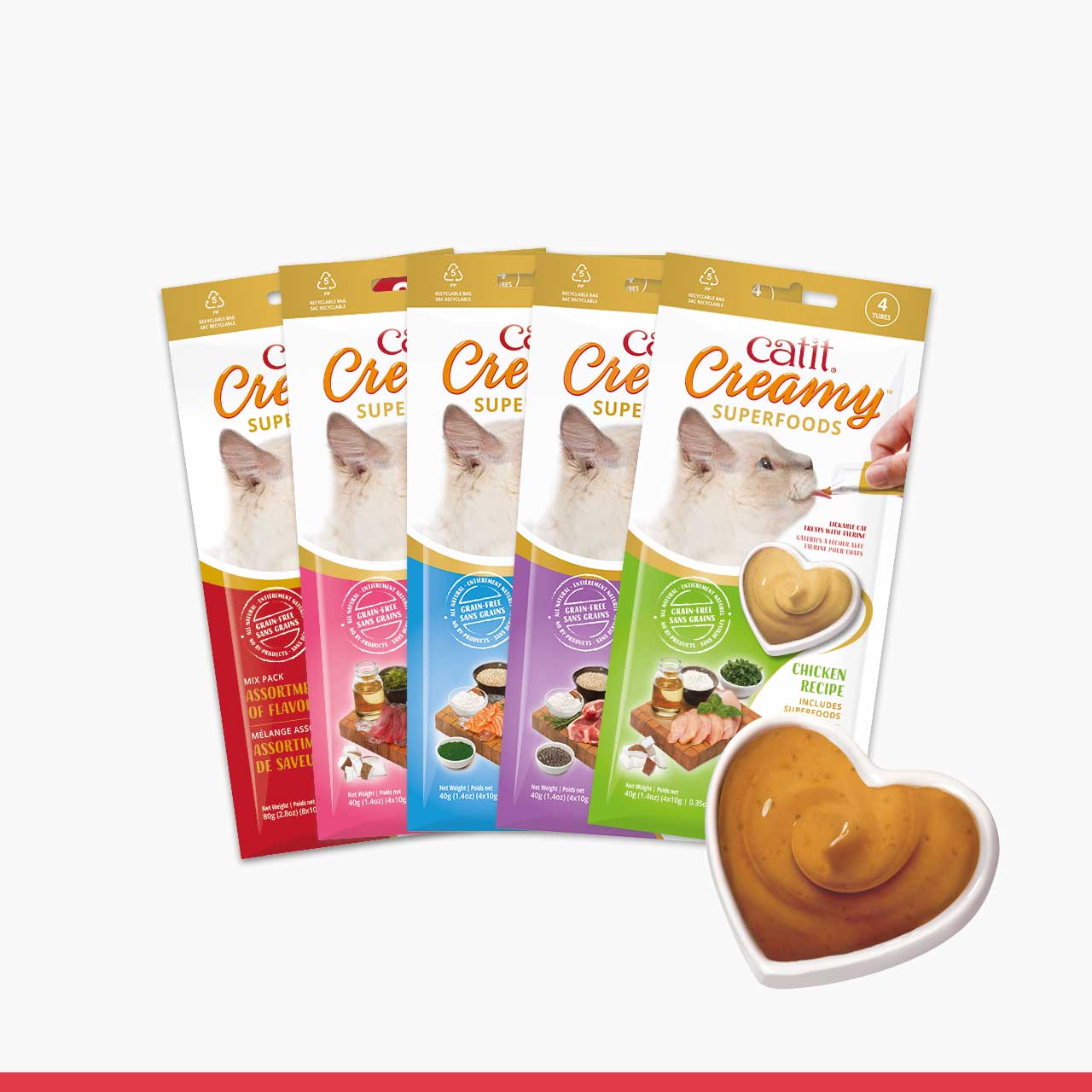 Gâteries Catit Creamy avec superaliments