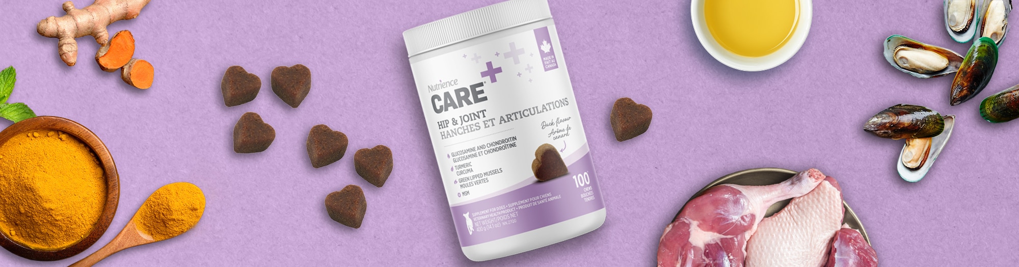 Supplément pour chiens, Hanches et articulations