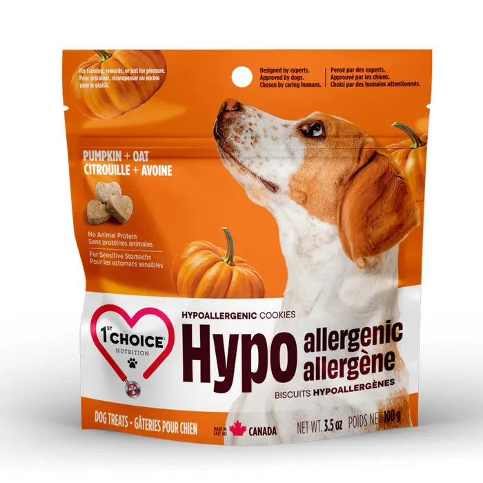 HYPOALLERGÈNE - Biscuits citrouille & avoine pour chien