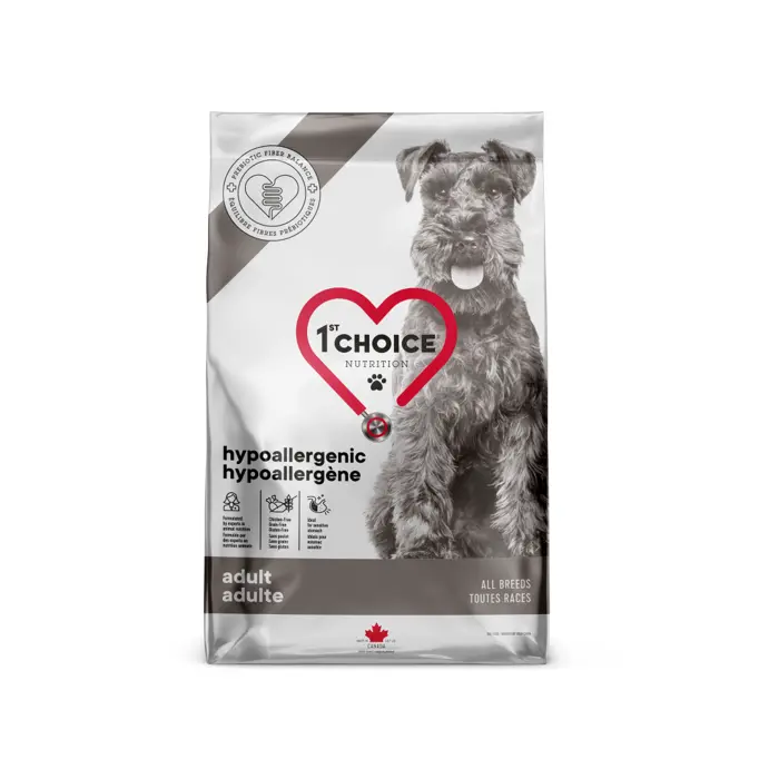 1st Choice Hypoallergène - Nourriture sèche pour chien adulte - Sans grains, formule avec canard
