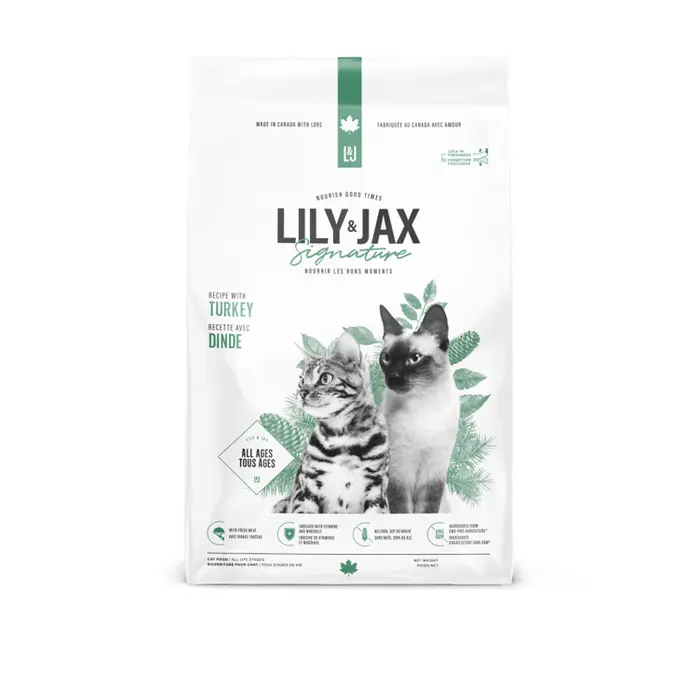 Lily & Jax recette avec dinde- Nourriture sèche pour chat - Tous stades de vie