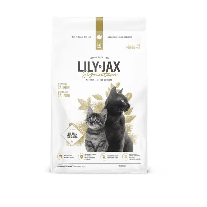 Lily & Jax recette avec saumon- Nourriture sèche pour chat - Tous stades de vie