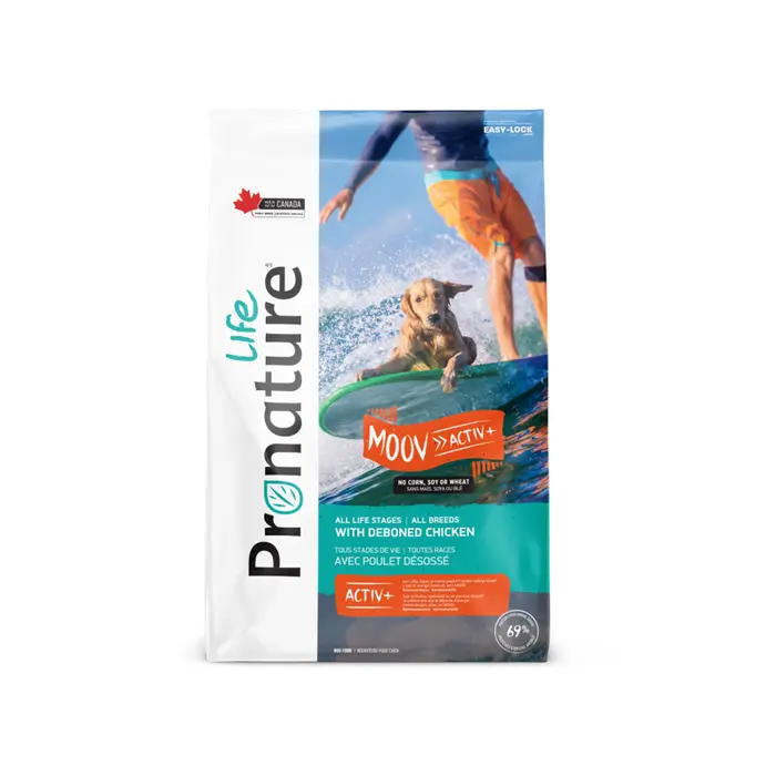 Pronature Life MOOV - Nourriture sèche pour chien - Toutes races, tous stades de vie - Recette avec poulet désossé