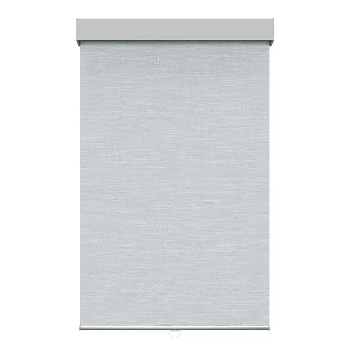 Toile opaque beige effet lin avec cassette carrée