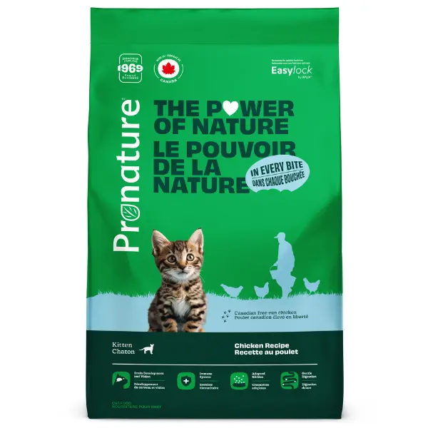 Pronature - Nourriture sèche pour chaton - Recette au poulet